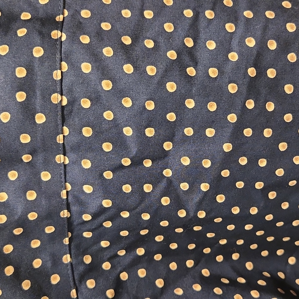 Lands' End NWT No Iron Supima button down shirt, sz 12, midnight indigo dots - Picture 5 of 9